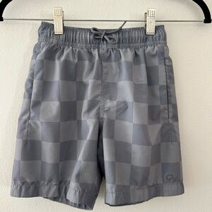 gap GapFit Kids Quick Dry Shorts gray checkerboard pattern Size Small